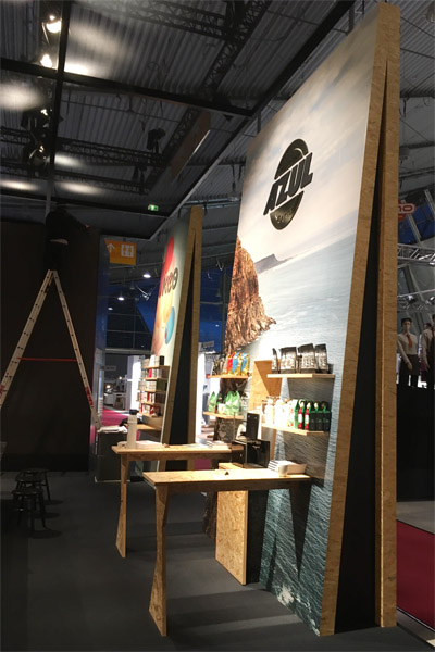 Messestand Loung mit Upcycling Paletten,�beln