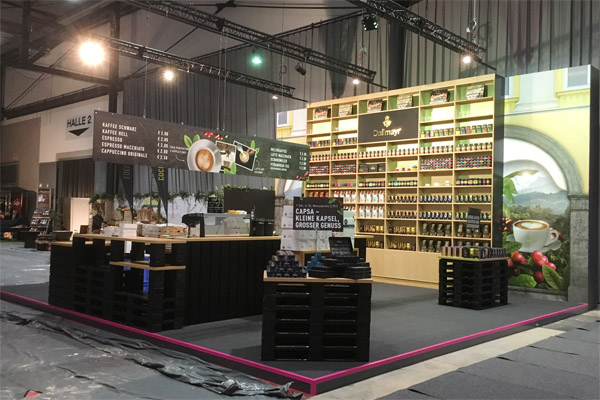 Messestand Dallmayr 2016 ca. 70m� mit Palettenm�beln