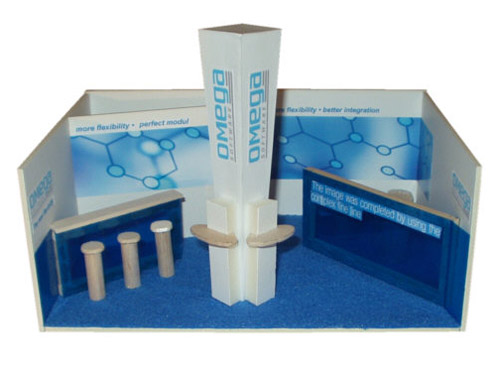 Modell Messestand Omega Software