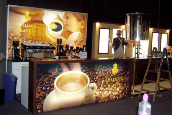 Kaffeebar New York komplett mit Leuchtr�ckwand nach Ihren W�nschen mit Ihrem Logo