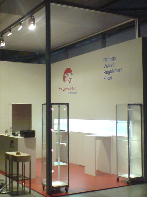 Messestand TKEUROPE 2008
Spanndecke, Theke, St�hle, Vitrinen...