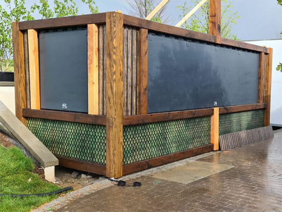 Verkaufscontainer, Container Umbauten, Gastroger�te, Transportservice, D�mmung, Unterkonstruktion