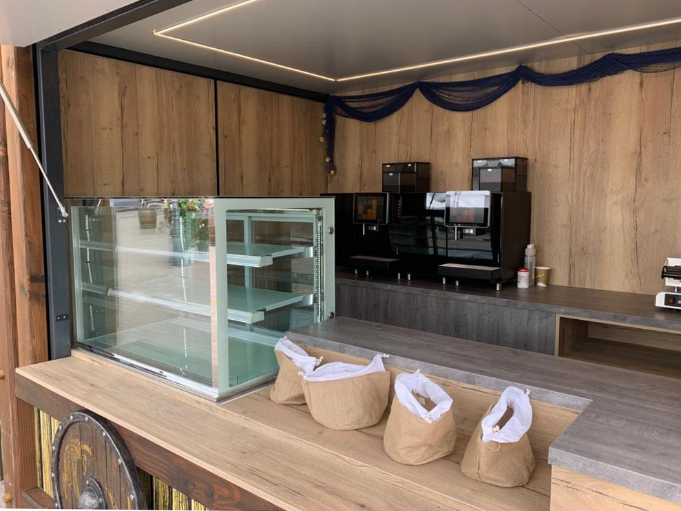 Verkaufscontainer, Container Umbauten, Gastroger�te, Transportservice, D�mmung, Unterkonstruktion